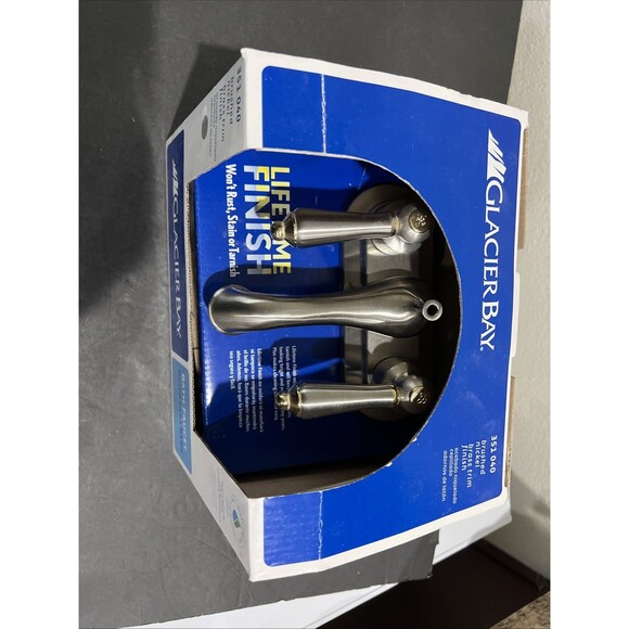 Glacier Bay Bathroom Faucet Brushed Nickel Brass Trim Finish Two Handles - Picture 12 of 16